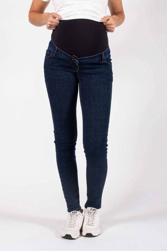 LOVE2WAIT high waist zwangerschaps skinny jeans Plus medium blue denim