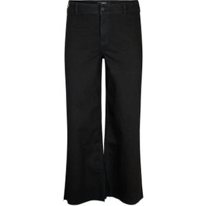 Zizzi high waist wide leg jeans black denim