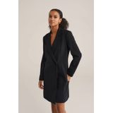 WE Fashion - Dames blazerjurk - Regular fit - Zwart -  Maat: XS