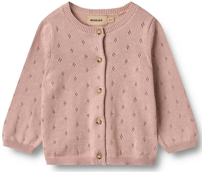 Wheat - Vest - Lichtroze - Fijn Gebreid