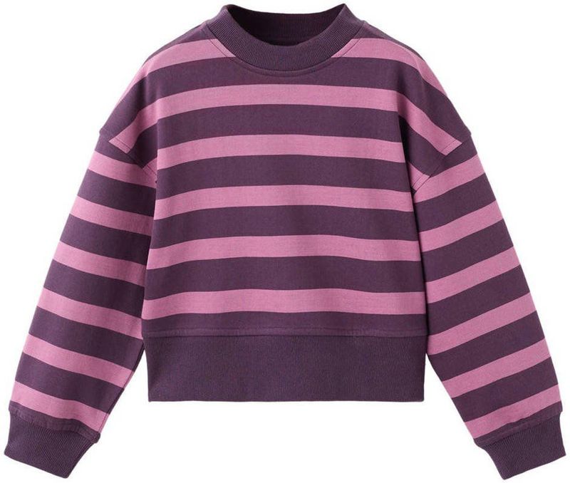Mango Kids gestreepte sweater paars