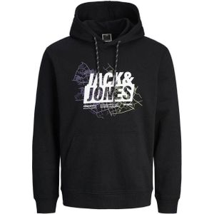 JACK & JONES PLUS SIZE hoodie JCOMAP Plus Size met printopdruk black