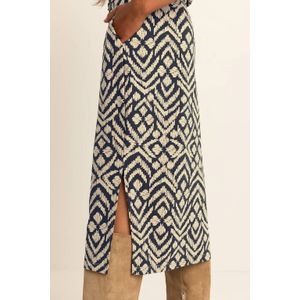 Expresso travelstof midi jurk beige