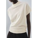 MANGO - LIBRA - Trui - Lichtbeige - Geribbelde Kraag