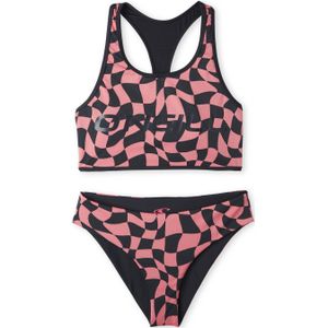 O'Neill crop bikini Active Sporty zwart/roze
