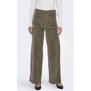 ONLY - ONLHOPE - Broek - Kaki - Corduroy - High Waist