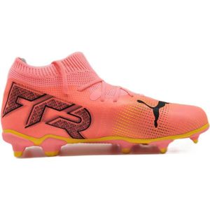 Puma Future 7 Match FG/AG Jr. voetbalschoenen roze/zwart/oranje