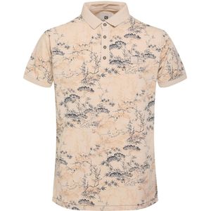 GABBIANO polo met all over print beige