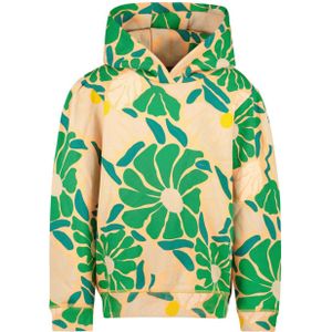 Cars hoodie HEDDI met all over print licht oranje/groen