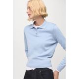 Mango gebreide trui met wol lichtblauw