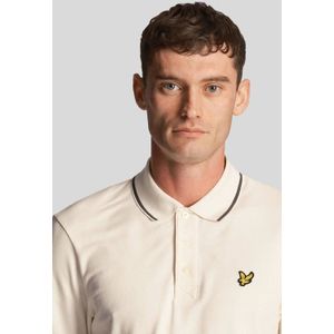 Lyle & Scott regular fit polo Tipped met contrastbies