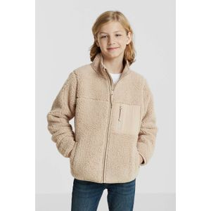 anytime teddy fleece vest beige