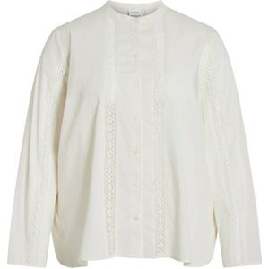 EVOKED VILA blouse met kant creme