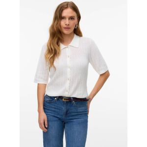 VERO MODA vest wit fijn gebreid