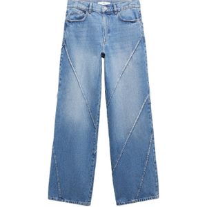 Mango wide leg jeans medium blue denim