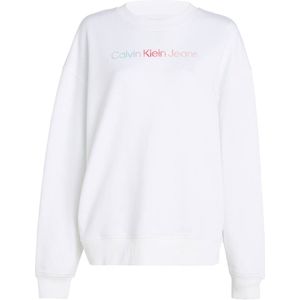 CALVIN KLEIN JEANS sweater van biologisch katoen wit