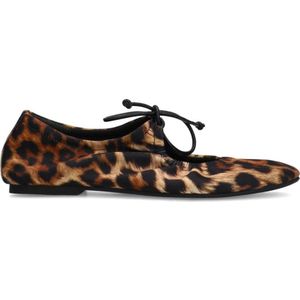 Sacha ballerina's met panterprint cognac/zwart