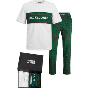 JACK & JONES giftbox pyjama JACJJ groen/wit