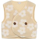 Noppies baby gebloemde gilet beige