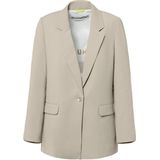 Beaumont rechtvallende blazer Carry van gerecycled polyester taupe