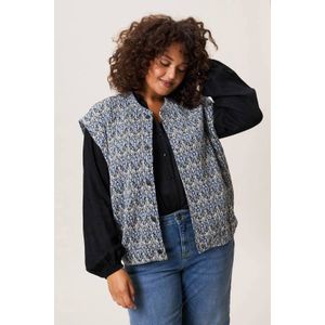 Miss Etam Plus gilet donkerblauw