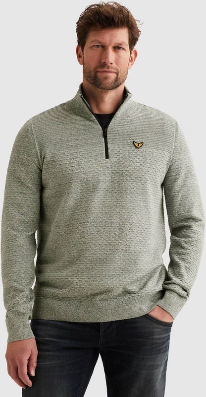 PME Legend trui met ingebreid patroon lichtgroen