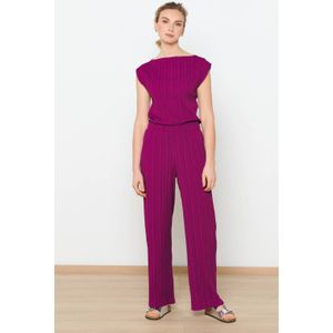 LOLALIZA straight fit broek aubergine