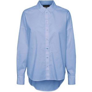 PIECES blouse PCTANNE lichtblauw