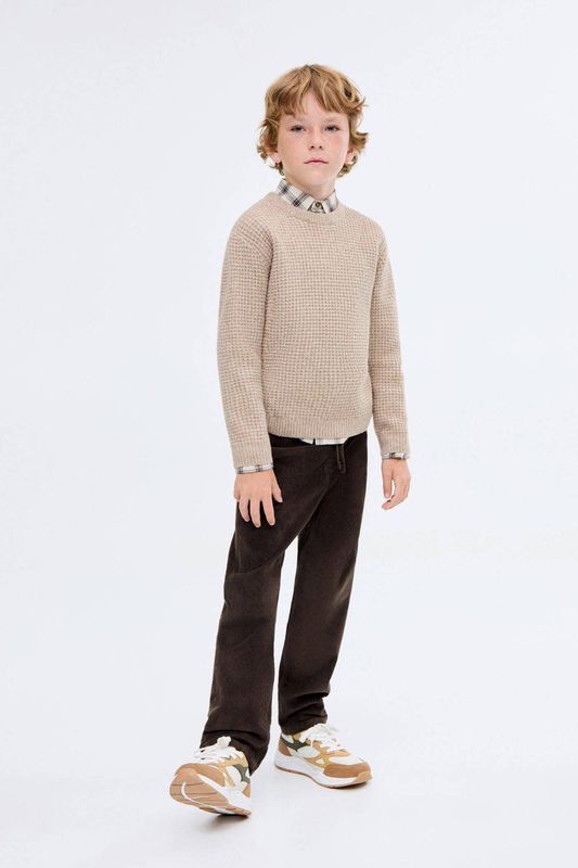 Mango Kids - Corduroy - Casual Broek - Bruin