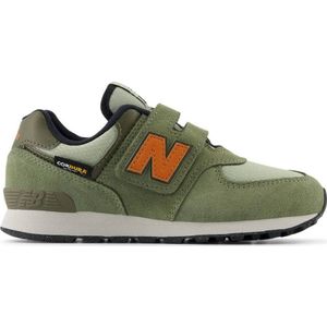 New Balance 574 sneakers kaki/oranje