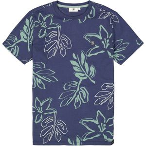 Garcia T-shirt met all over print marine