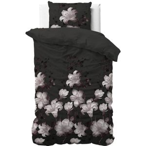 Sleeptime Dark Flower Dekbedovertrek - 140 x 200/220 + 1 60 x 70 cm kussensloop - Zwart