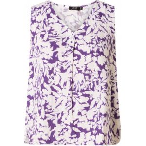 Yesta top met all over print paars/wit