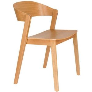 Housecraft Living Wooz eetkamerstoel Eikenhout Bruin - Set van 2