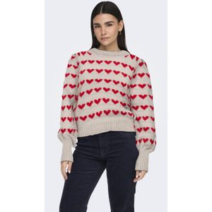 Jacqueline de Yong - Jdysigrid Life On Puff - Trui - Cement