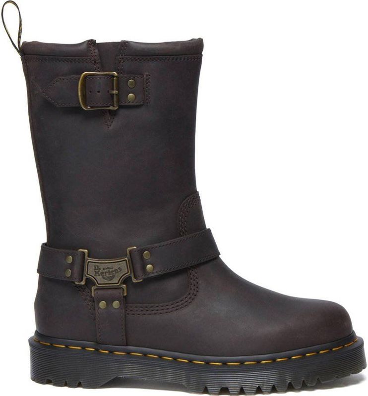 Dr. Martens Anistone - Bikerboot - Zwart - Gewaxt Leer - AirWair-loopzool