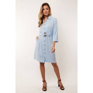 G-Maxx - Jessica - A-lijn Jurk - Chambray Blue