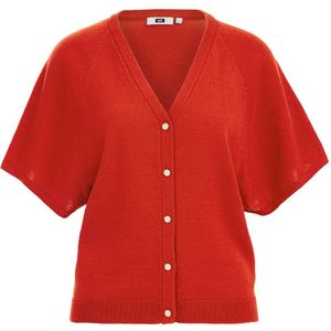 WE Fashion fijngebreide trui rood