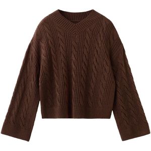 MANGO Trui 'Bronx'  chocoladebruin