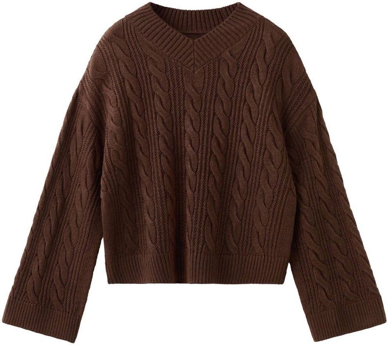 MANGO Trui 'Bronx'  chocoladebruin