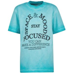 Vingino T-shirt JOEY met printopdruk aqua blauw