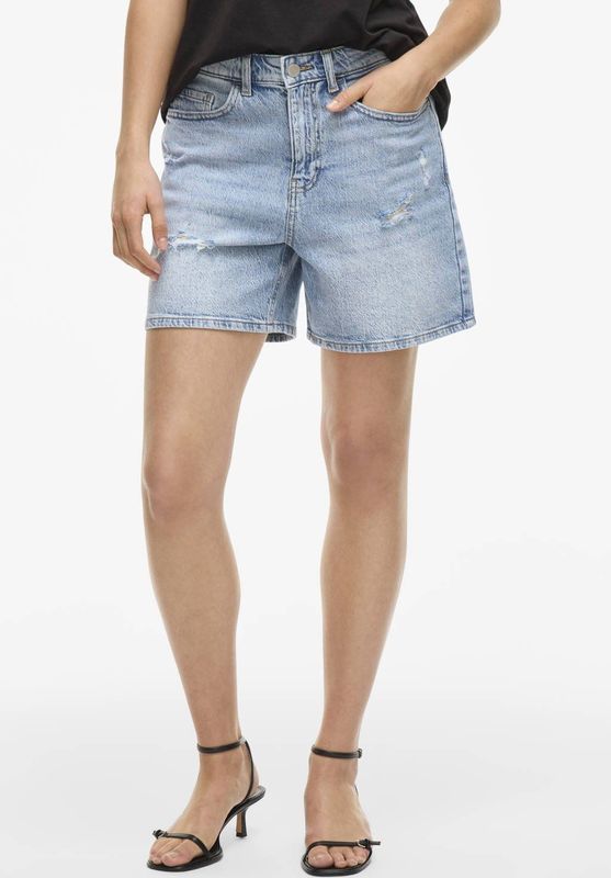 VILA - VIJAF - Denim Short - Lichtblauw - Wide Leg - High Waist