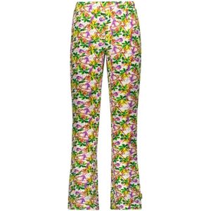 B.Nosy gebloemde flared broek groen/lila/wit