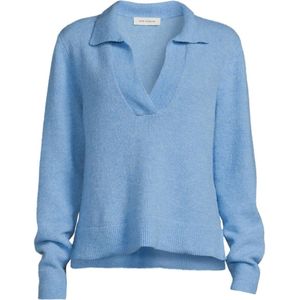 Sofie Schnoor gemêleerde fijngebreide sweater met wol blauw