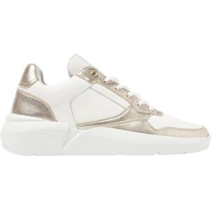 Nubikk leren sneakers wit/goud