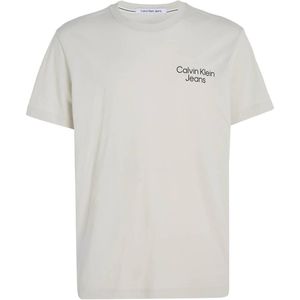 CALVIN KLEIN JEANS T-shirt met backprint ecru