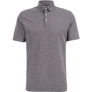 WE Fashion regular fit polo RICK met all over print light grey melange