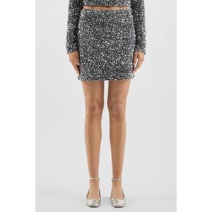 QS x Vanessa Mai - Paillettenrok - Glamoureus - Slim Fit - Fluweel