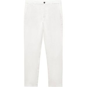 Mango Man straight fit pantalon wit