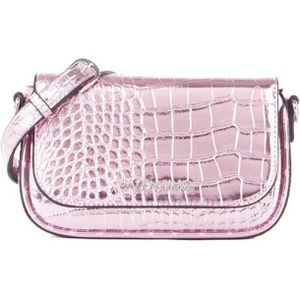 Valentino Bags metallic crossbody tas met crocoprint Miramar roze